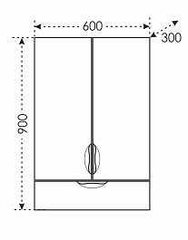 СанТа Шкаф подвесной Родос 60х90 – фотография-2
